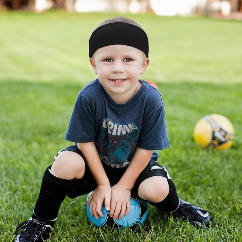 JOYOYO Kids Headbands Breathable Athletic Sweatbands Sports Headband for Girls and Boys Moisture Wicking Elastic Hairband for Toddler Children and Teenagers - Image 5